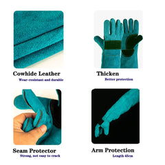 Uzhika 17.7-inch glove palm detail for extended protection and mobility