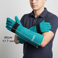 Uzhika bite-resistant glove close-up stitching protects hands during handling