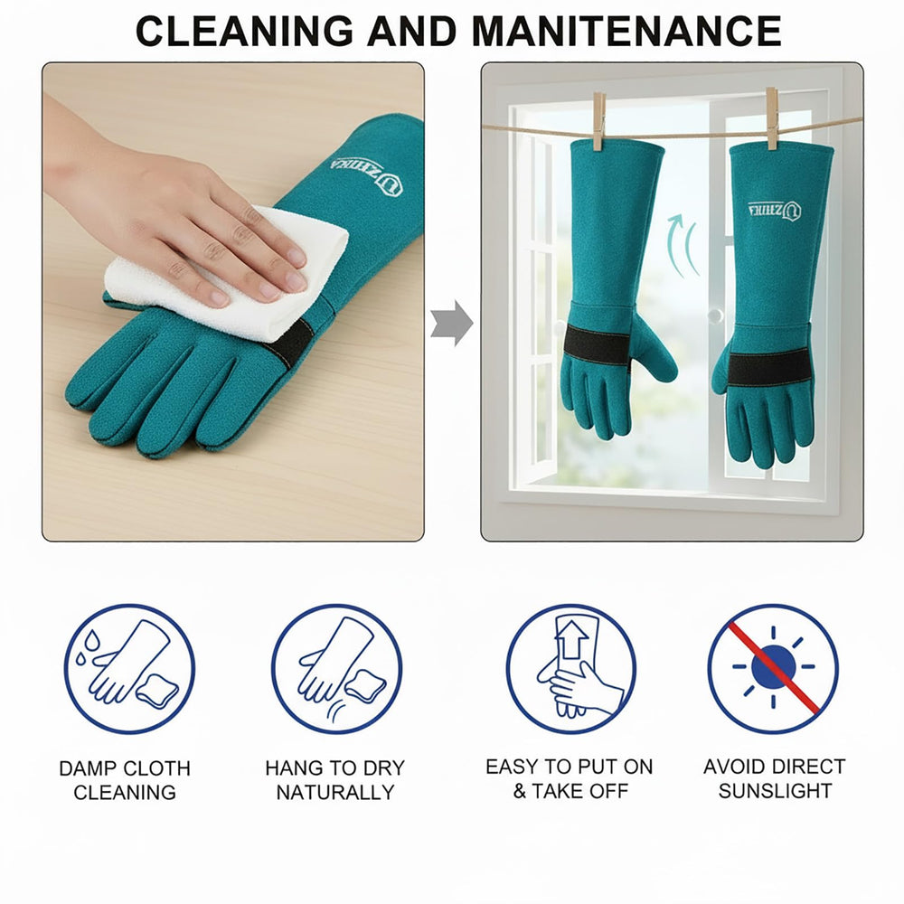 Uzhika unboxing packaging and storage-ready glove set for easy access