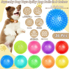 UZLU spiky surface dog ball offers textured chewing for gum massage.
