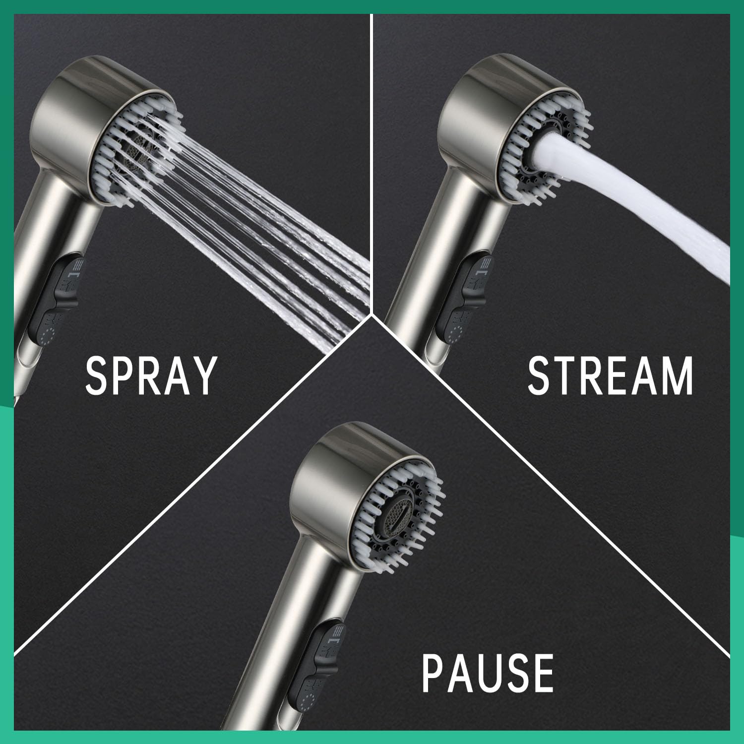 V-Frankness 100-inch hose for comfortable, unrestricted baths.