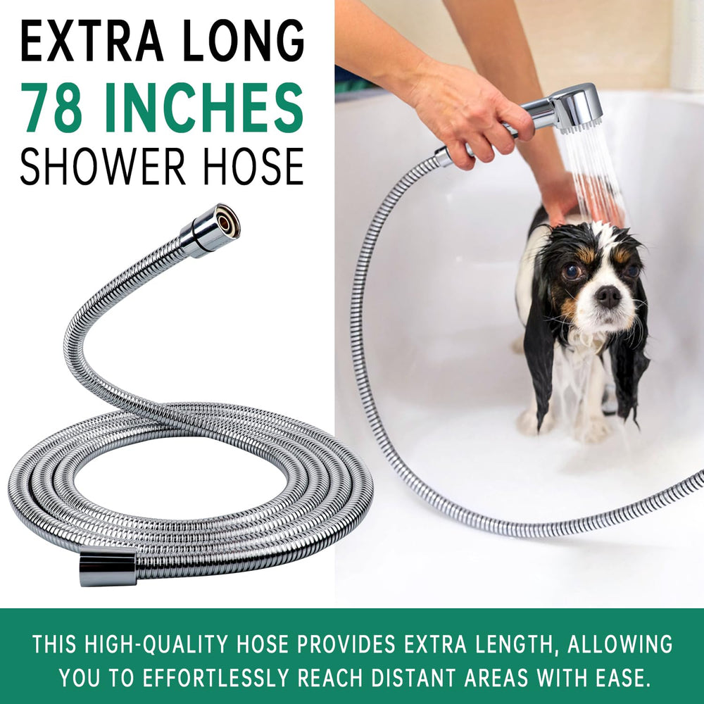 V-Frankness indoor pet bathing scene showing convenient setup.