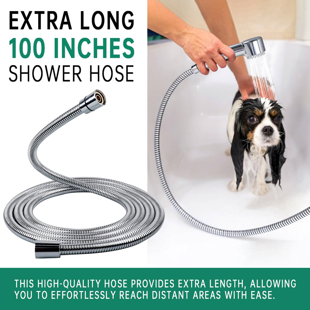V-Frankness stainless hose resists kinks for reliable grooming sessions.