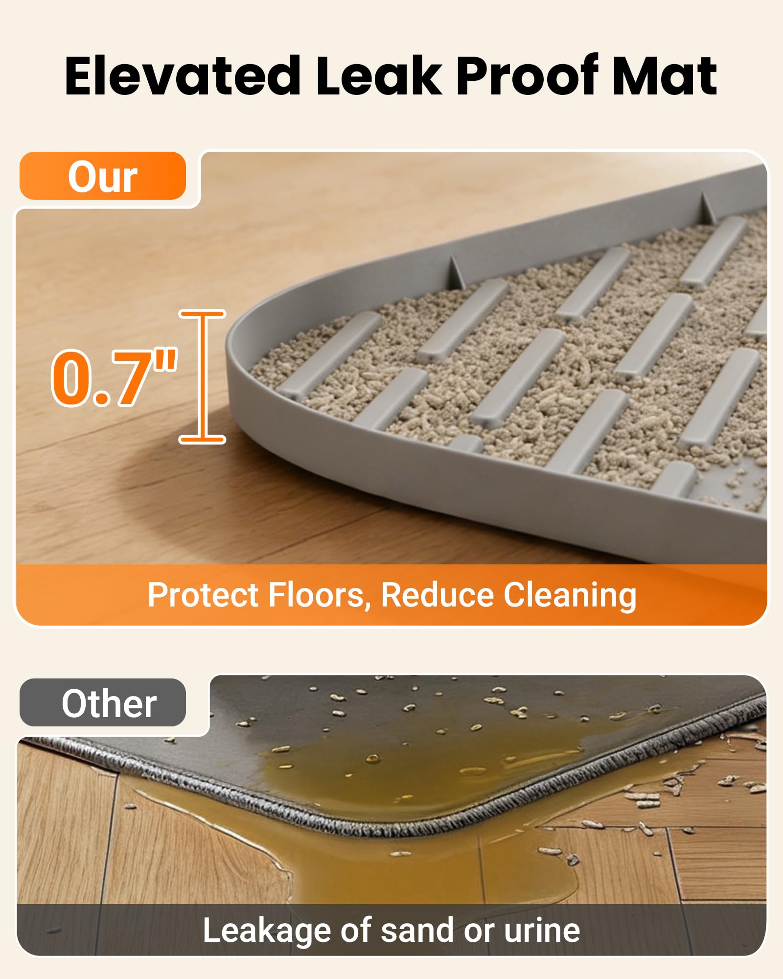Drainage outlet helps remove moisture and residue efficiently