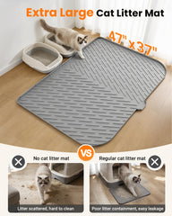 Waterproof border on Vacqueen mat protects floors from spills