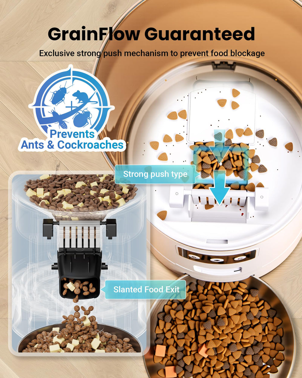 Vacqueen Fresh-Keep desiccant preserves freshness and reduces moisture exposure.