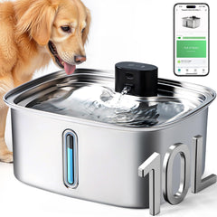 Vacqueen smart dog water bowl dispenser 10L capacity for multi-pet homes