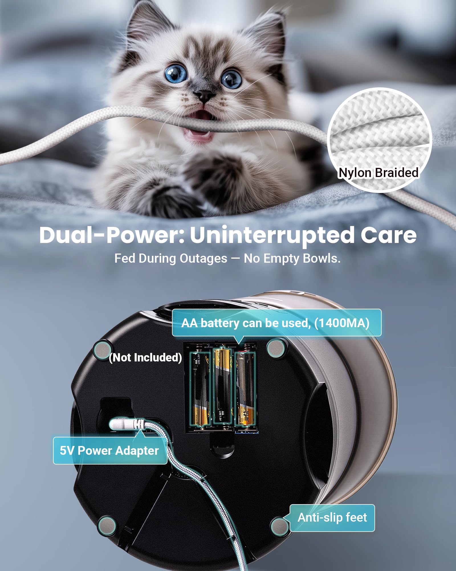Vacqueen voice recorder 10 seconds to call pets to meals.
