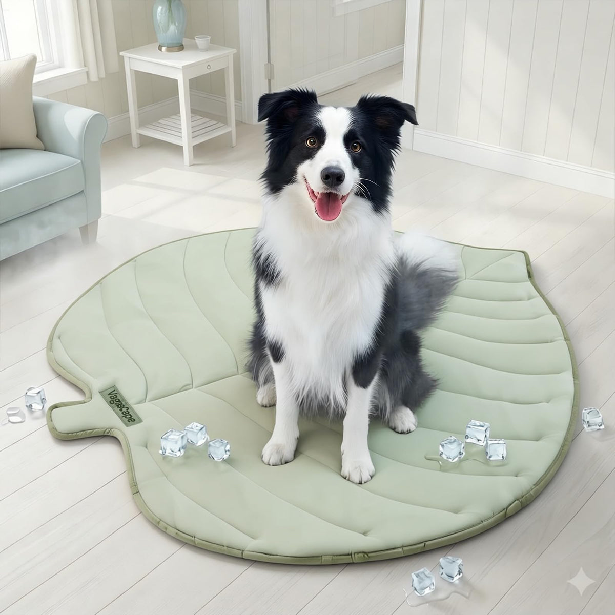 Vagascape dog cooling mat top view highlights breathable surface for cooling comfort.