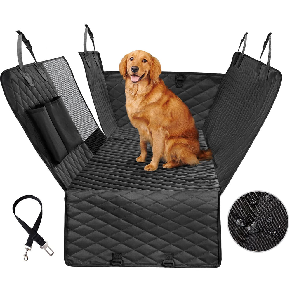 Vailge backseat cover hammock protects the back seat from dirt and hair during car trips