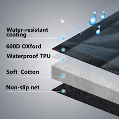 Vailge cover with side flaps protecting door edges from claws