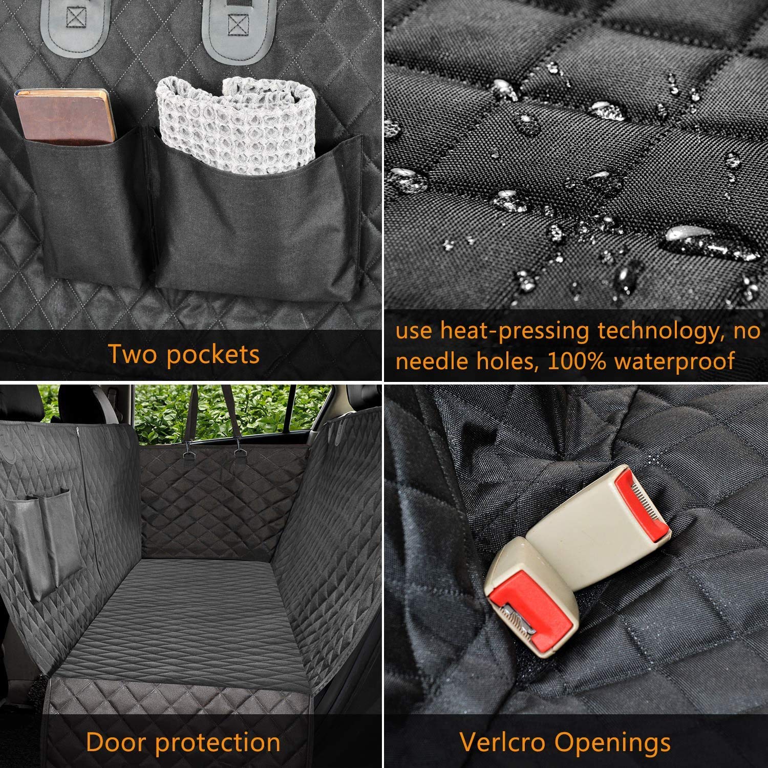 Easy installation using headrest clips and anchors