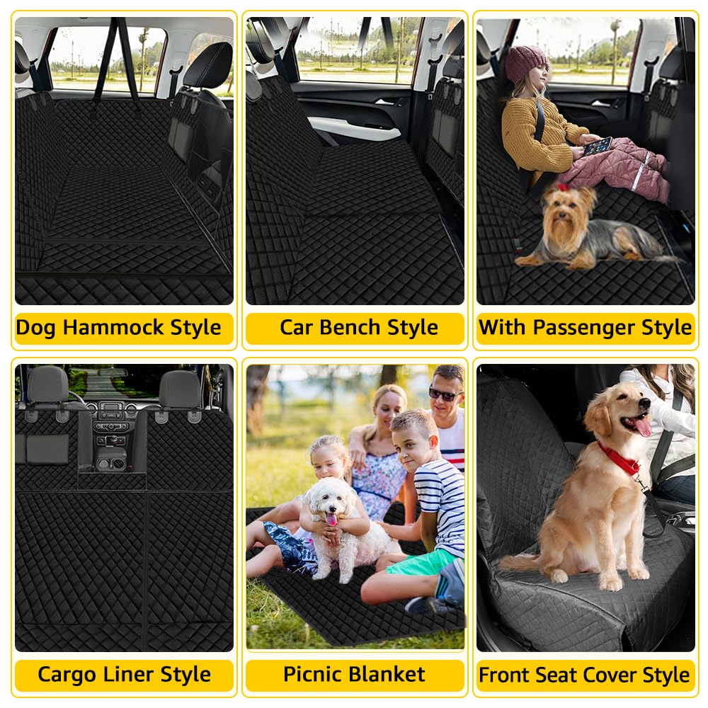 Vailge front seat cover comforts the driver and pet with easy access