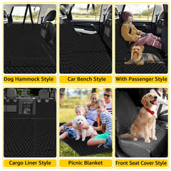 Vailge front seat cover comforts the driver and pet with easy access