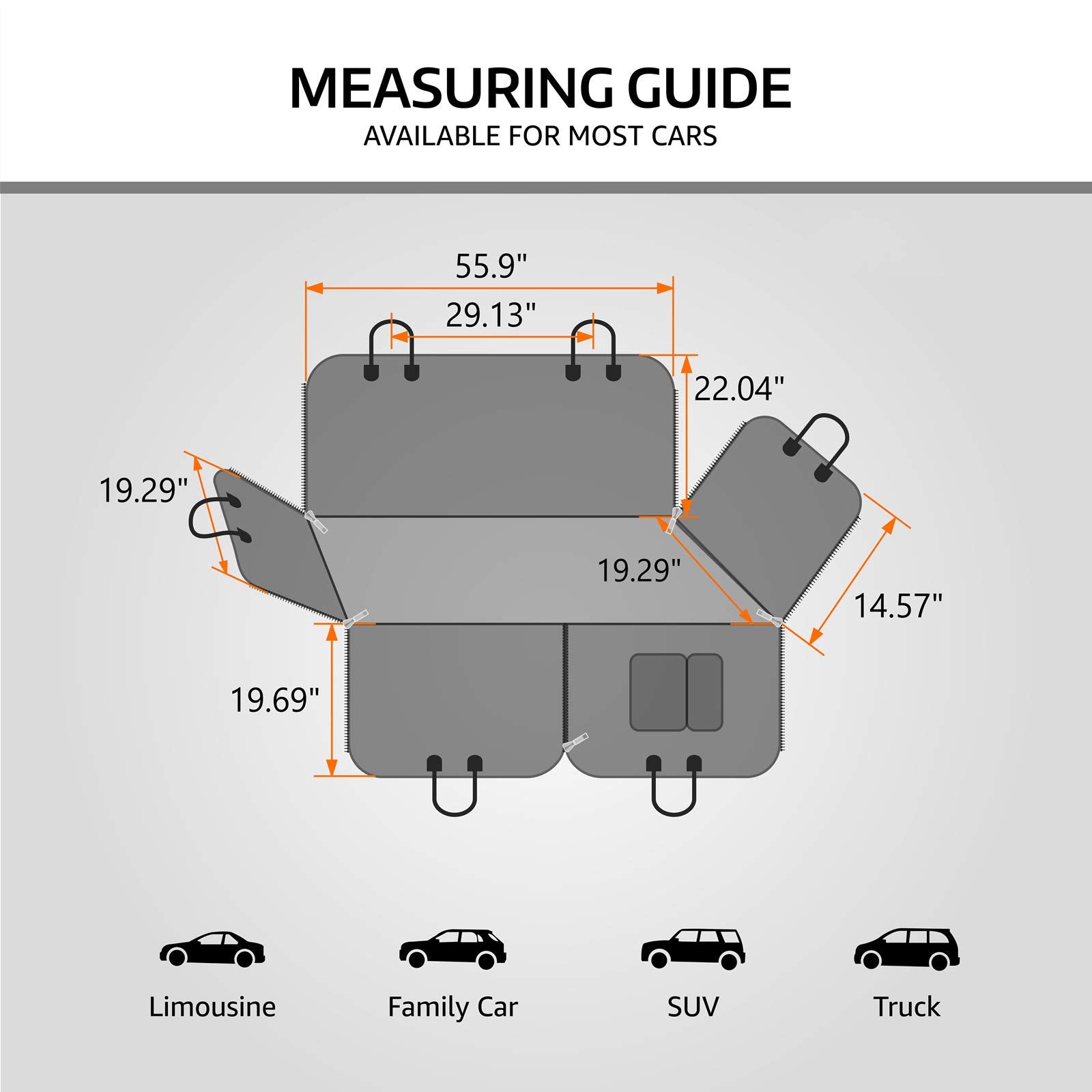 Machine washable back-seat cover for quick cleanup