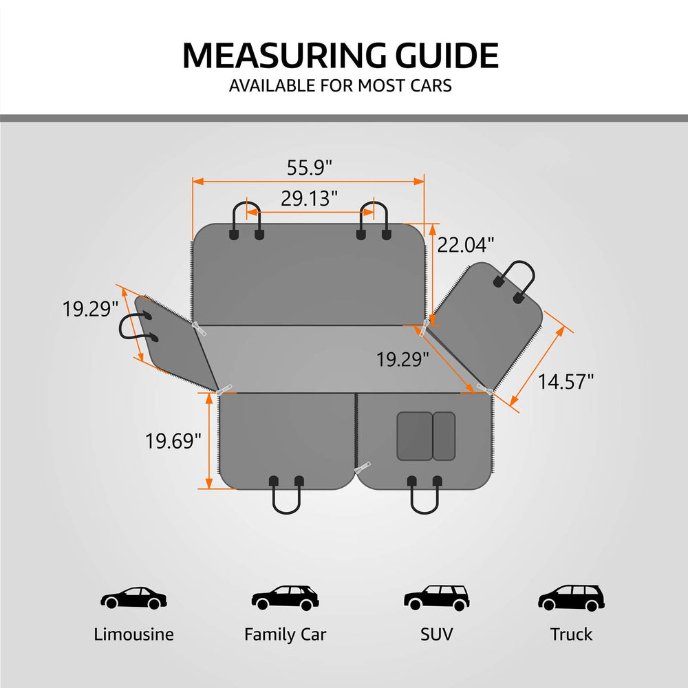Machine washable back-seat cover for quick cleanup