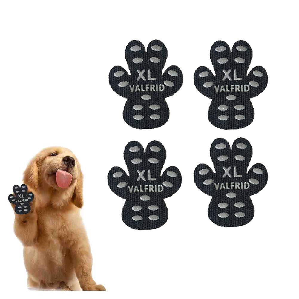 VALFRID dog paw protector anti-slip grips provide secure traction on hardwood floors for safer indoor adventures.