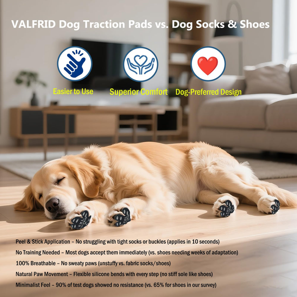 VALFRID Dog Paw Protector Pads close-up of hypoallergenic adhesive material