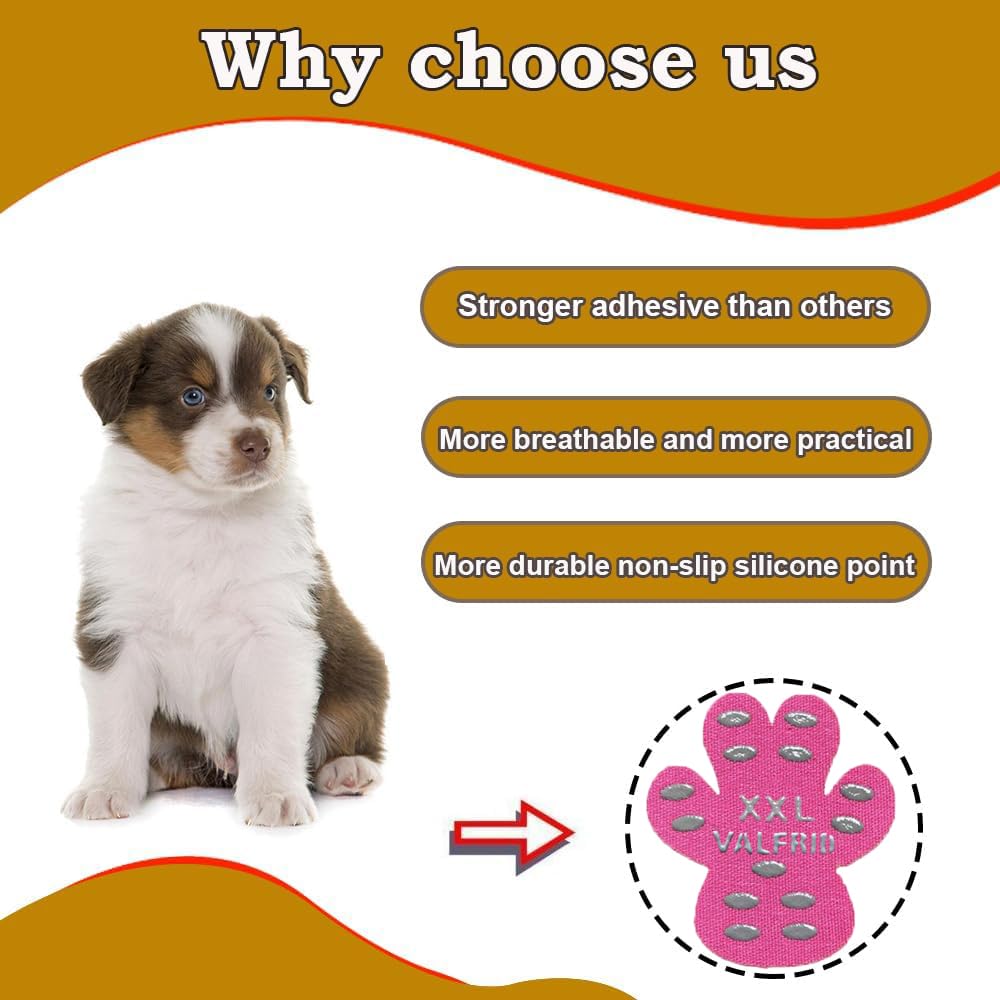 VALFRID traction pads for hardwood floors help dogs move confidently indoors.