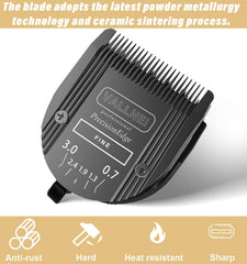 VALLNEI adjustable 5-in-1 blade with size range for versatile grooming.