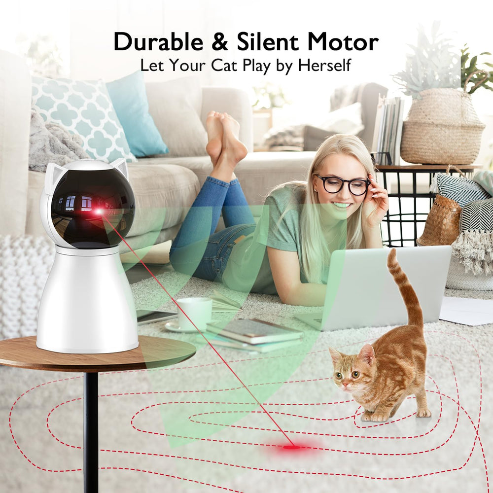 Valonii silent dual-motor design keeps cats entertained without disturbing household quiet.