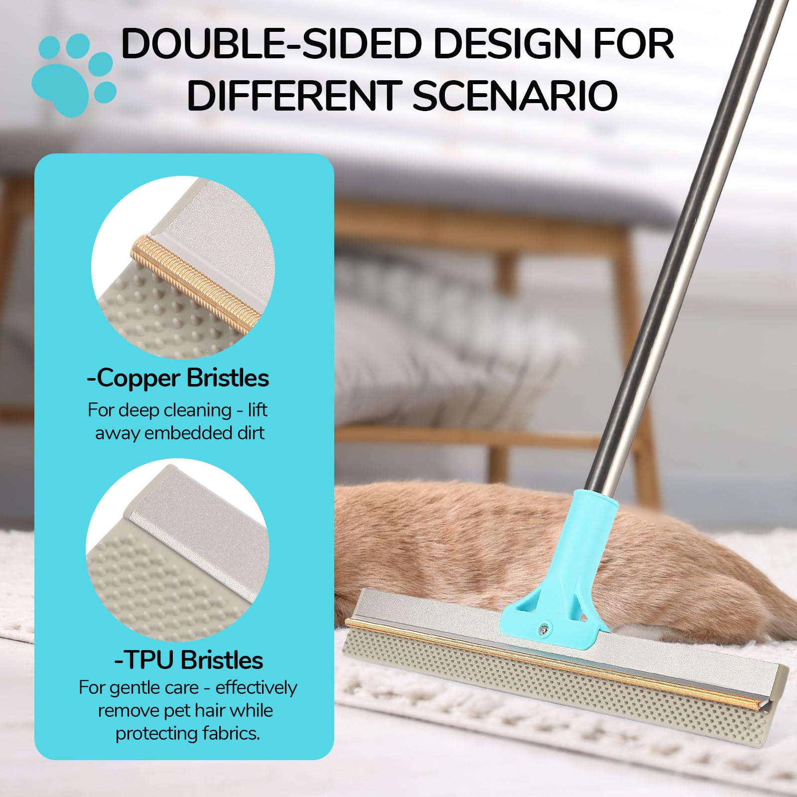 Valwuget hair removal glove attracts fur with a simple glide for quick touch-ups.