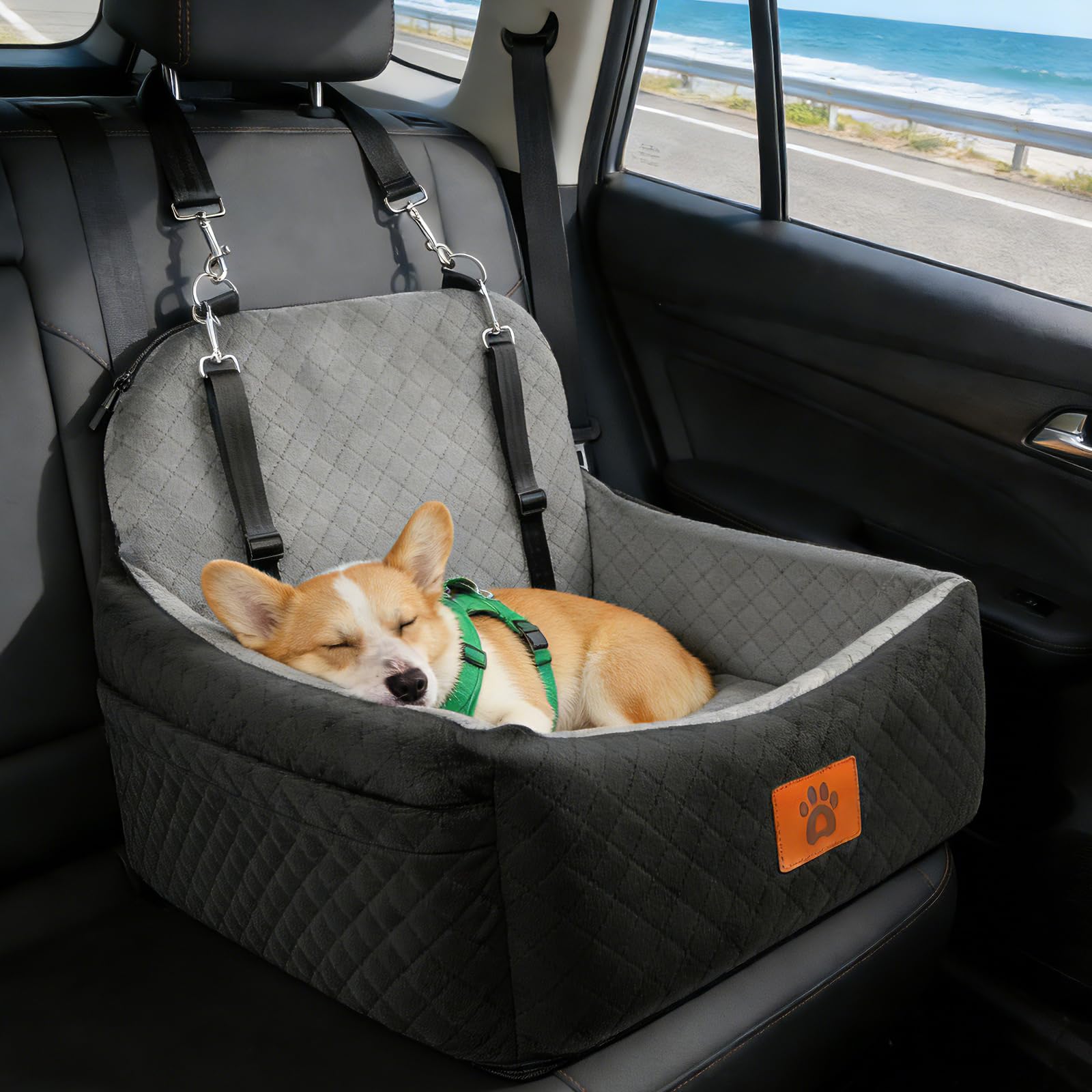 Vamtnner car seat cover removable and washable for easy cleaning.