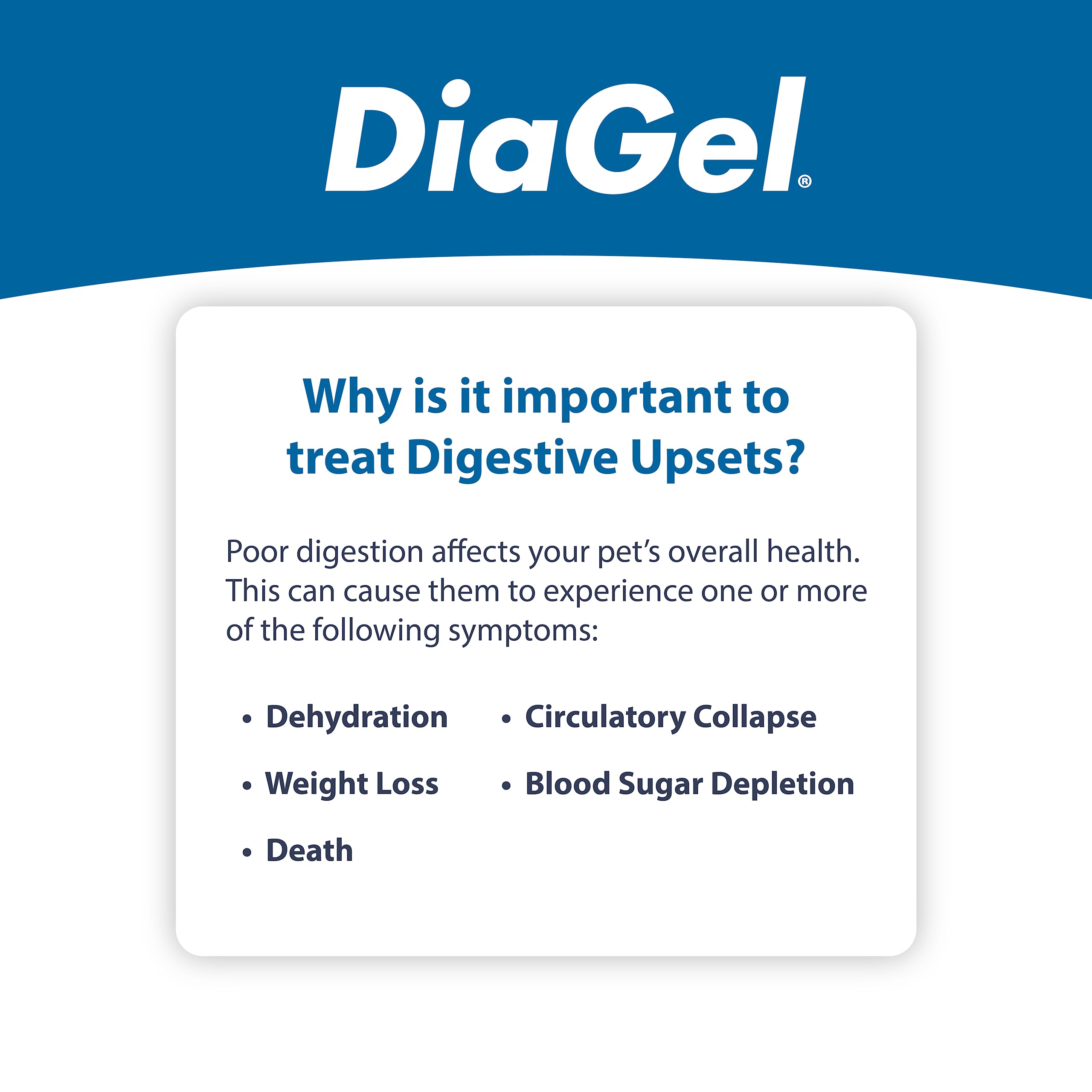 Packaging box for DiaGel kittens supports at-home digestive care.