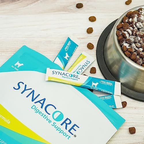 Van Beek Natural Science Synacore Canine stick packets for daily digestive support.