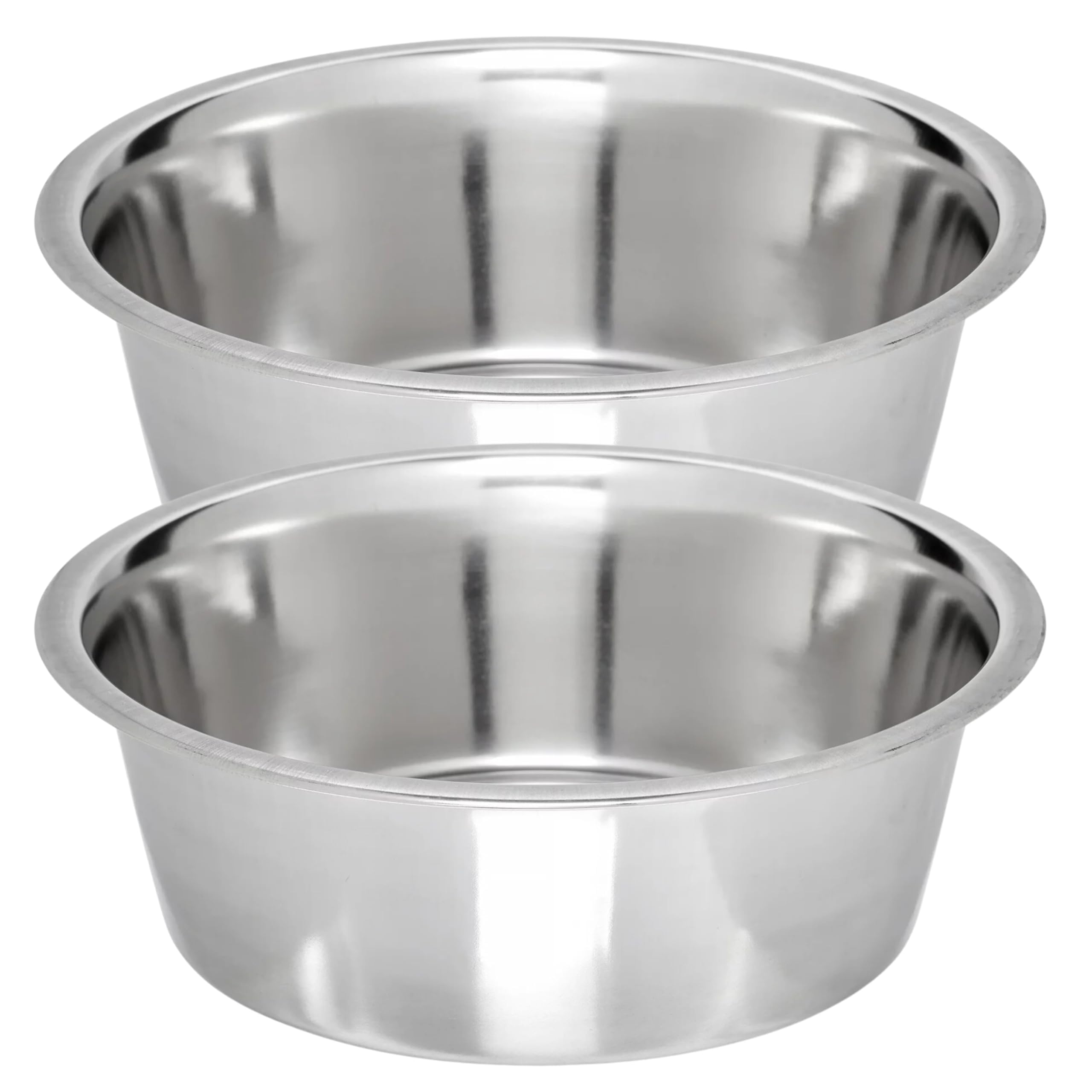 Vanacara stainless steel dog bowl with outer diameter 10 inches for large meals.