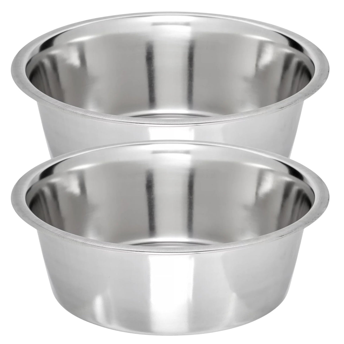 Vanacara stainless steel dog bowl with outer diameter 10 inches for large meals.