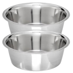 Vanacara stainless steel dog bowl with outer diameter 10 inches for large meals.