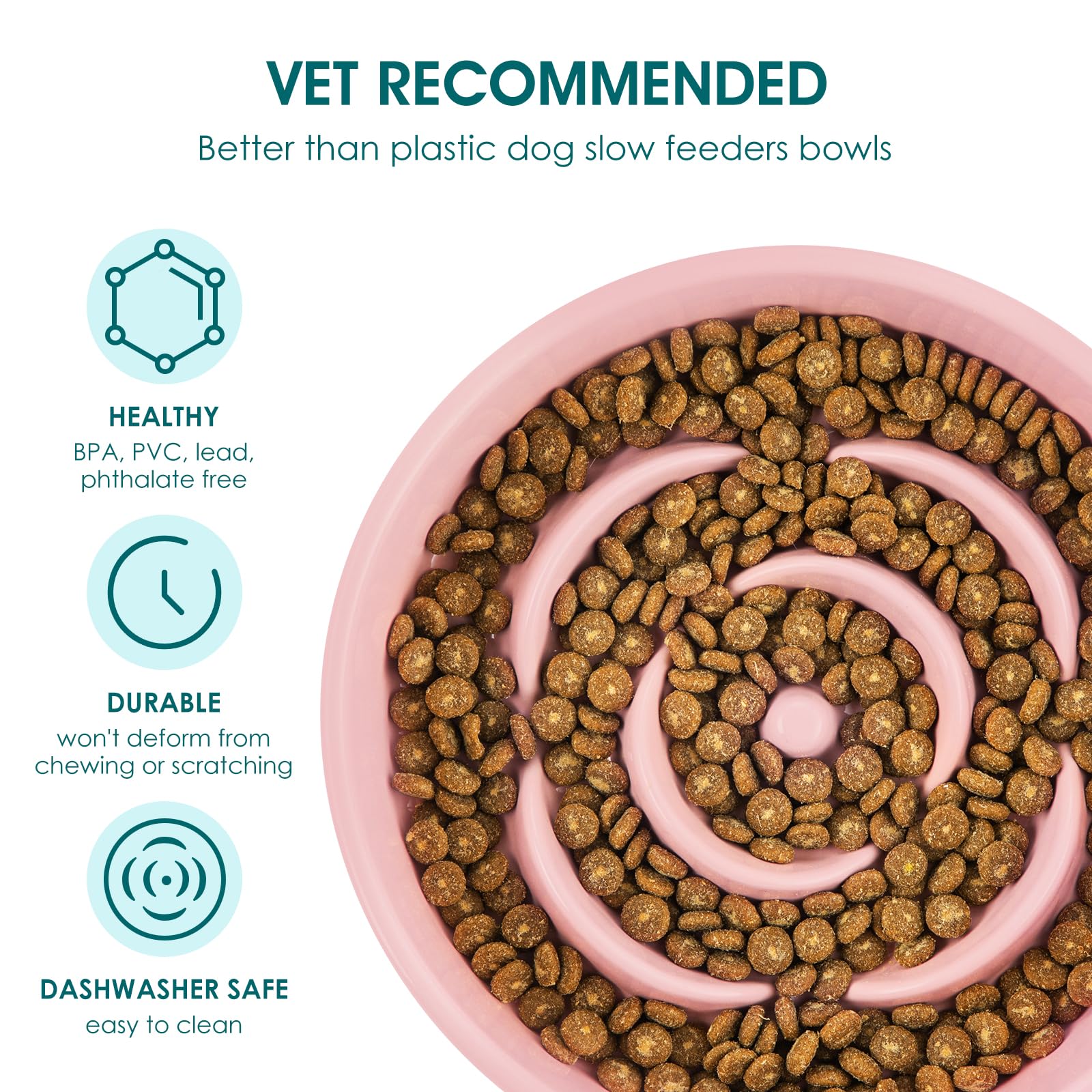 Vancasso bite-proof ceramic dog bowl designed for chewers