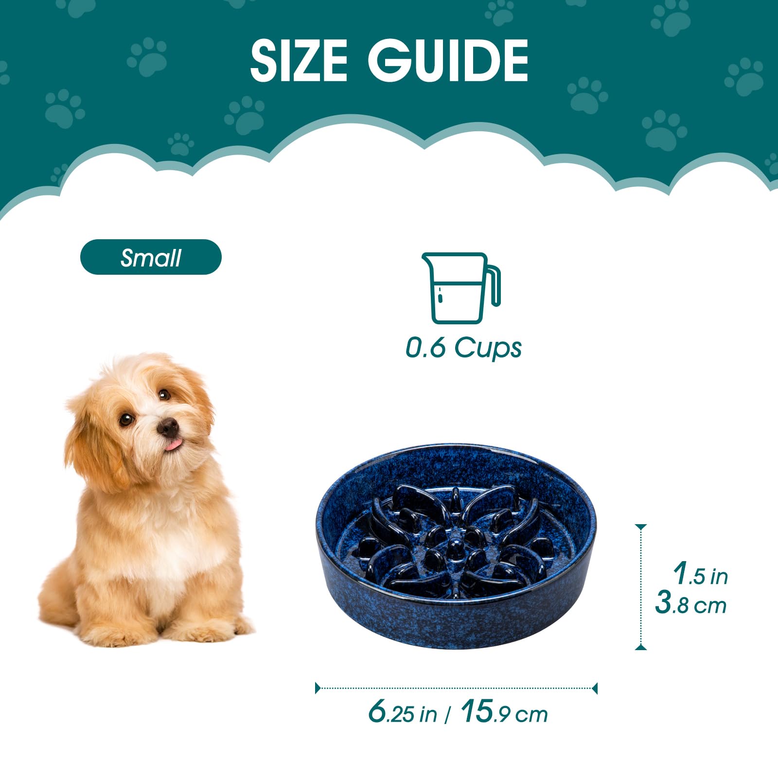 Vancasso slow feeder bowl with meal puzzle for mental engagement.