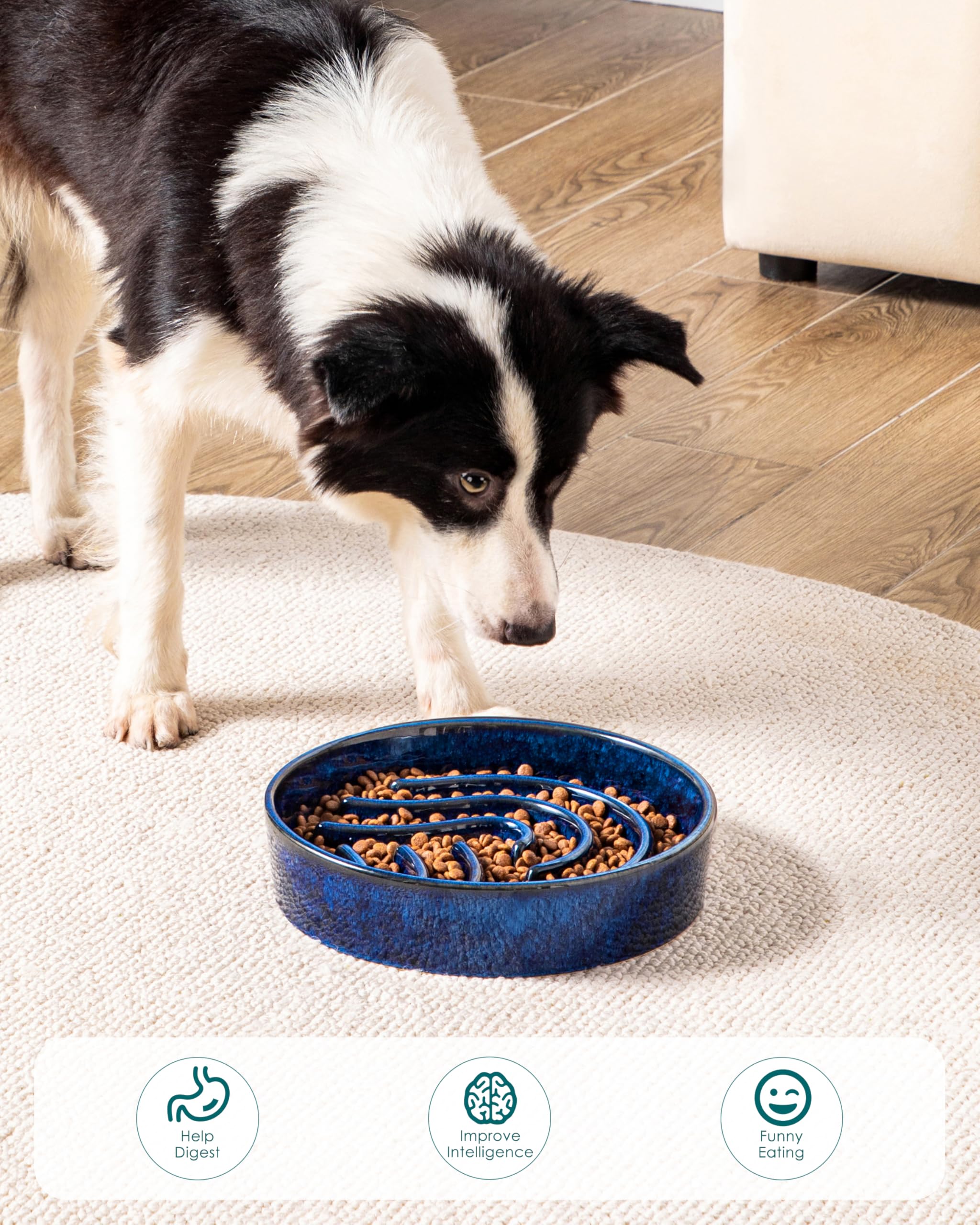 Vancasso durable ceramic bowl built to resist heavy chewers