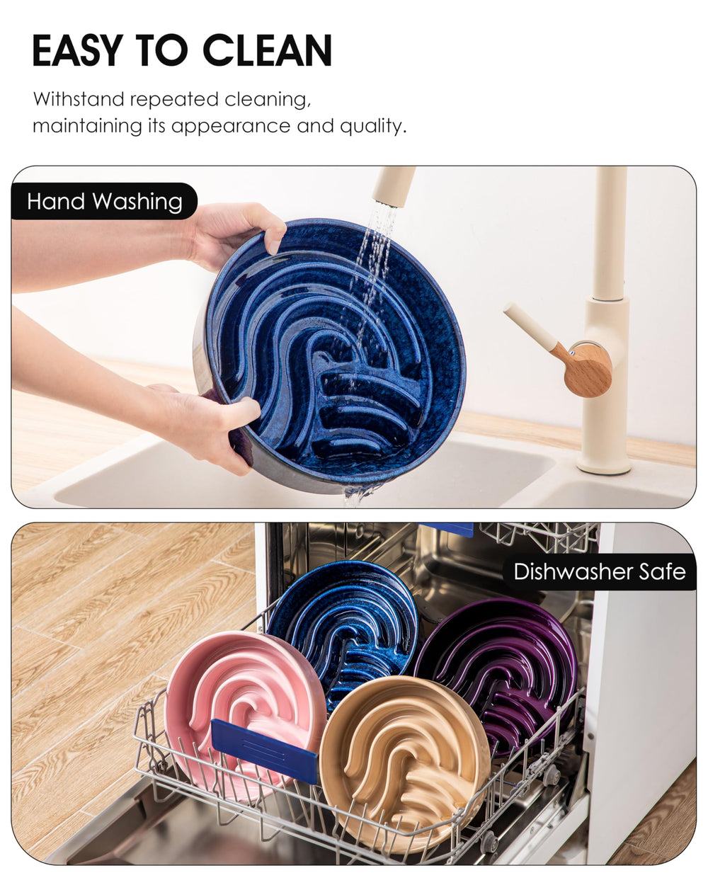 Vancasso easy-clean glaze for quick mealtime maintenance