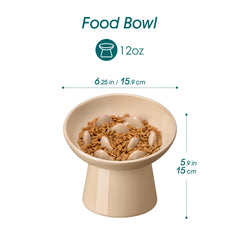 Vancasso elevated 6.25 inch cat bowl supports comfortable posture during meals
