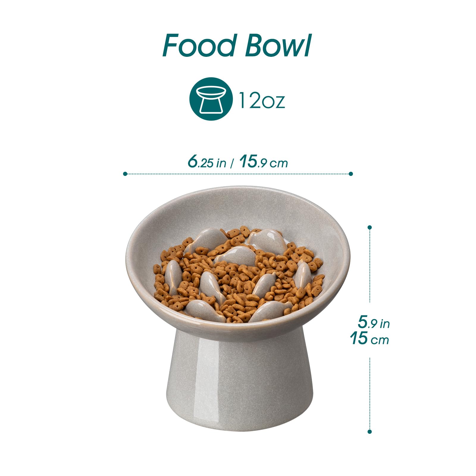 Vancasso elevated cat bowl supports comfortable posture during meals.
