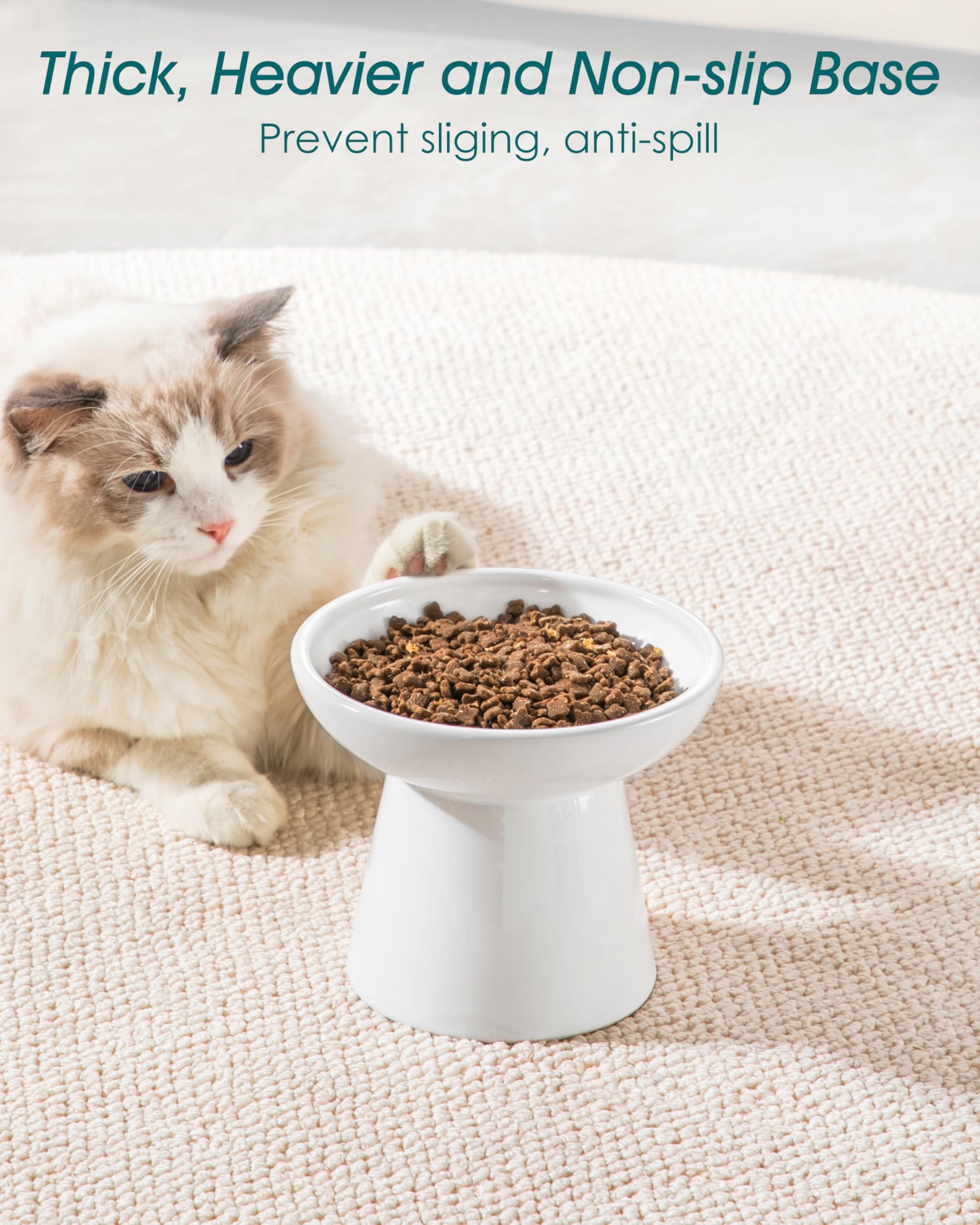 Vancasso sturdy ceramic base helps minimize spills during meals.