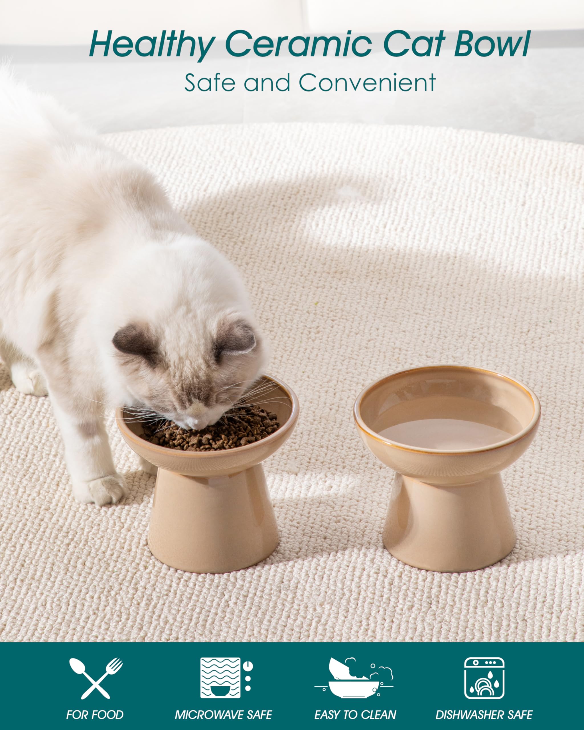 Vancasso water bowl deeper design encourages steady hydration during daily routines.