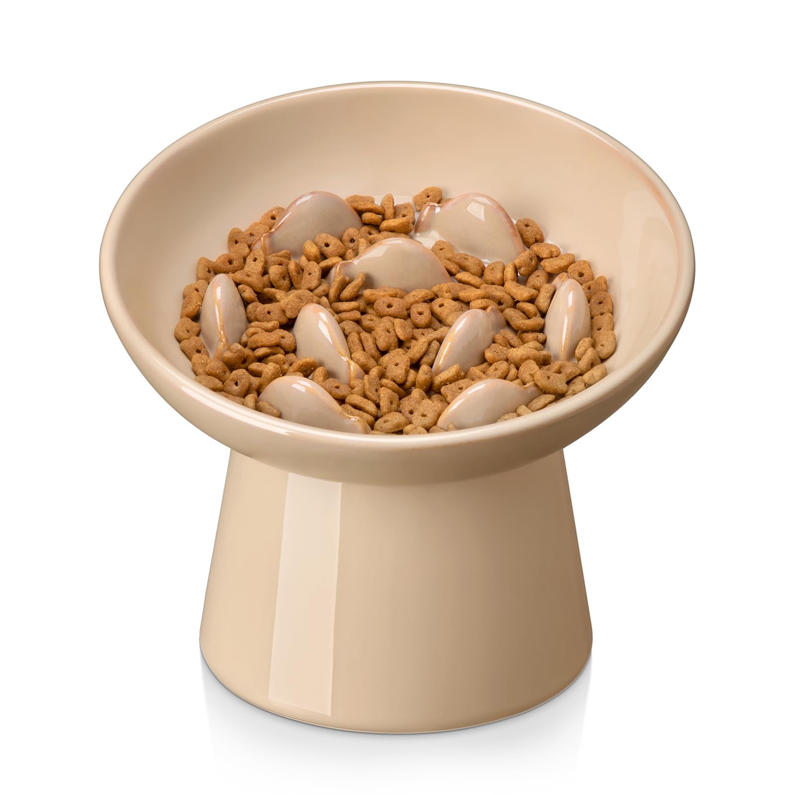 Vancasso slow feeder cat bowl with fish design promotes slower eating pace