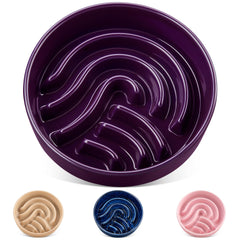 Vancasso slow-feeder dog bowl with maze design promotes mindful eating.
