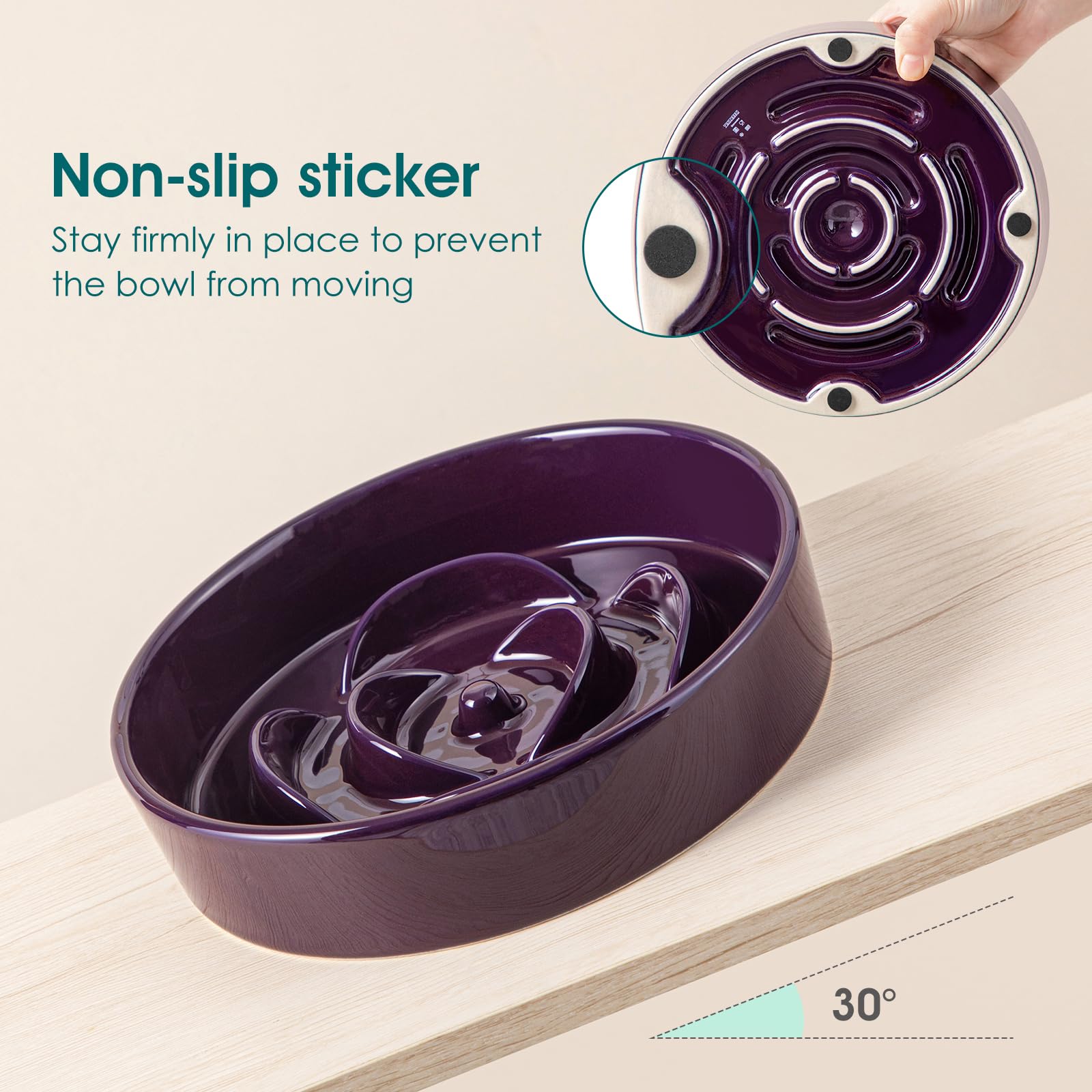 Vancasso medium-breed friendly bowl designed for slower meals.