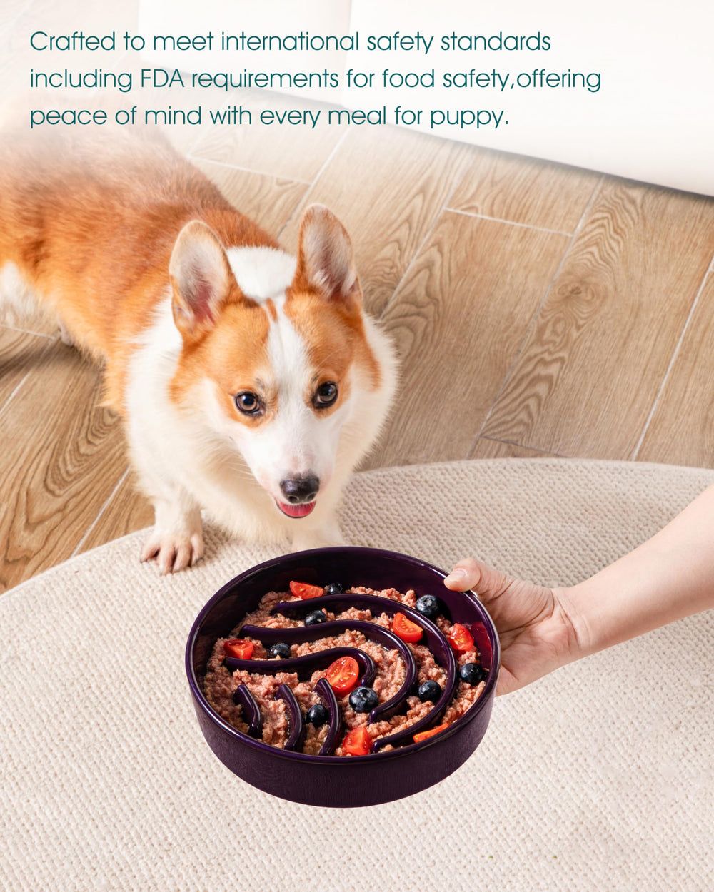 Vancasso ceramic bowl with seamless glaze is easy to clean.