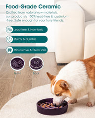 Vancasso ceramic bowl with weighted base and non-slip pads for stability.