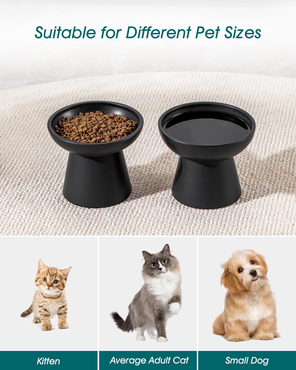 Vancasso sturdy heavy bowl keeps meals steady during use.