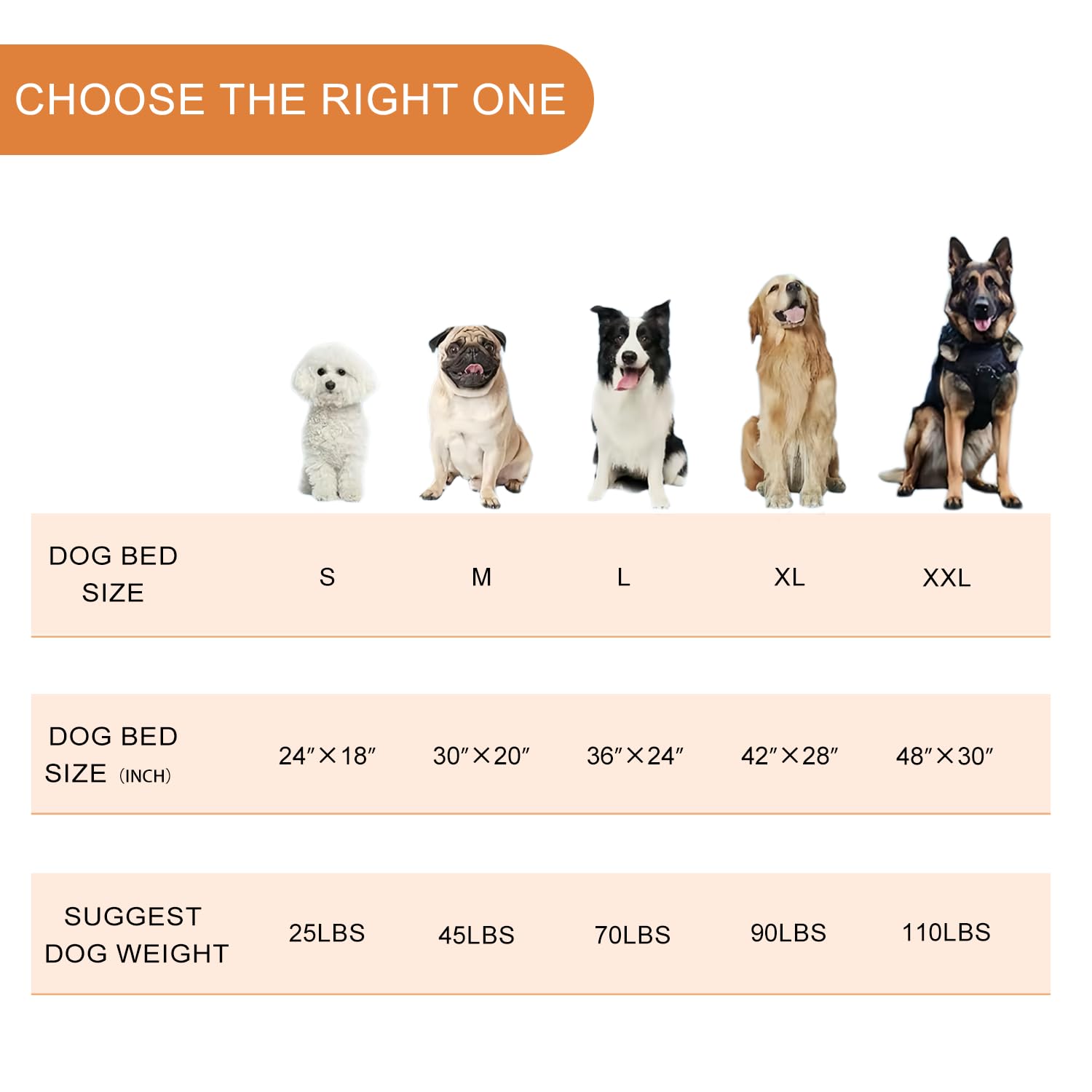 VANKEAN extra large dog bed 48x30 inches for bigger dogs.
