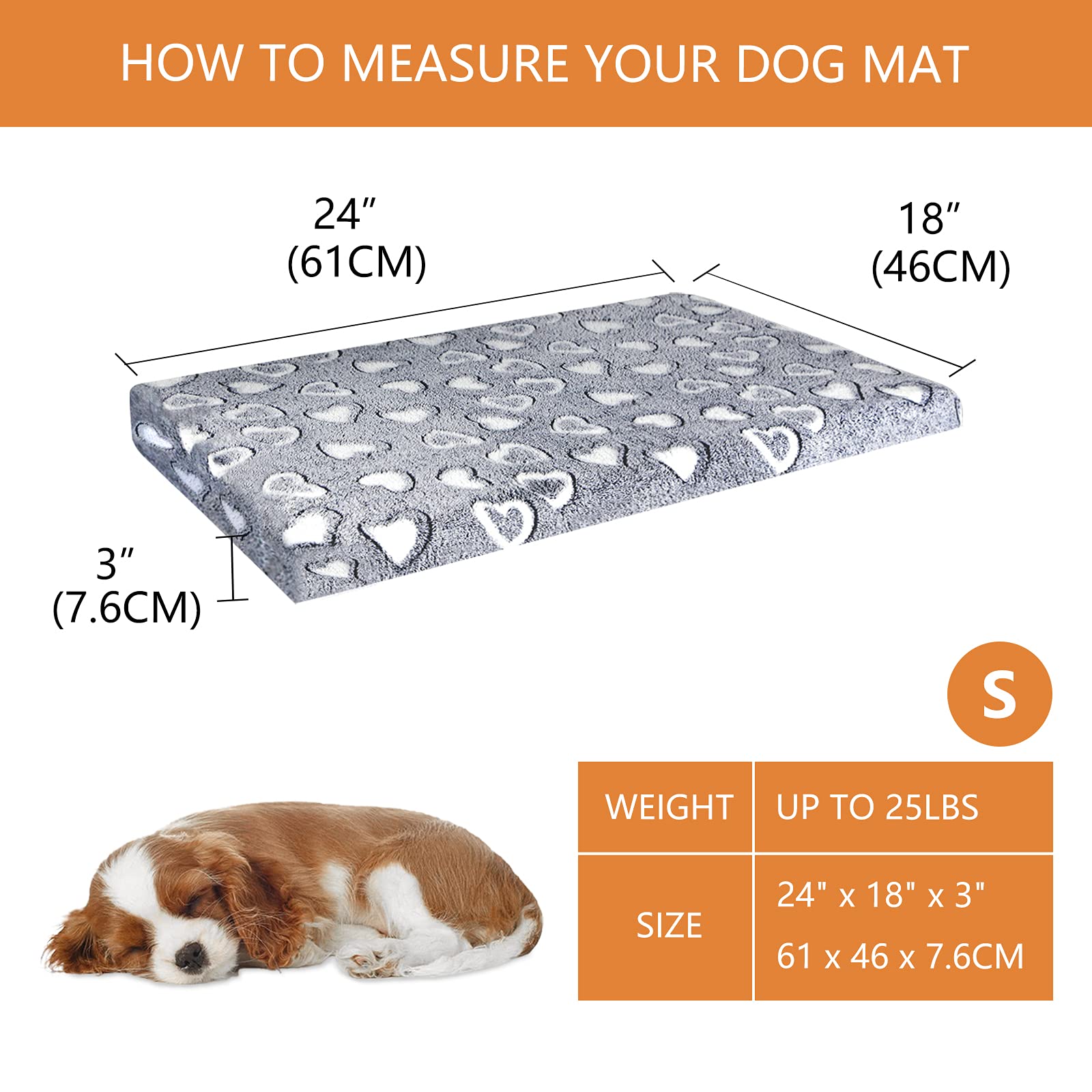VANKEAN reversible dog bed with canvas side in grey for breathable comfort.