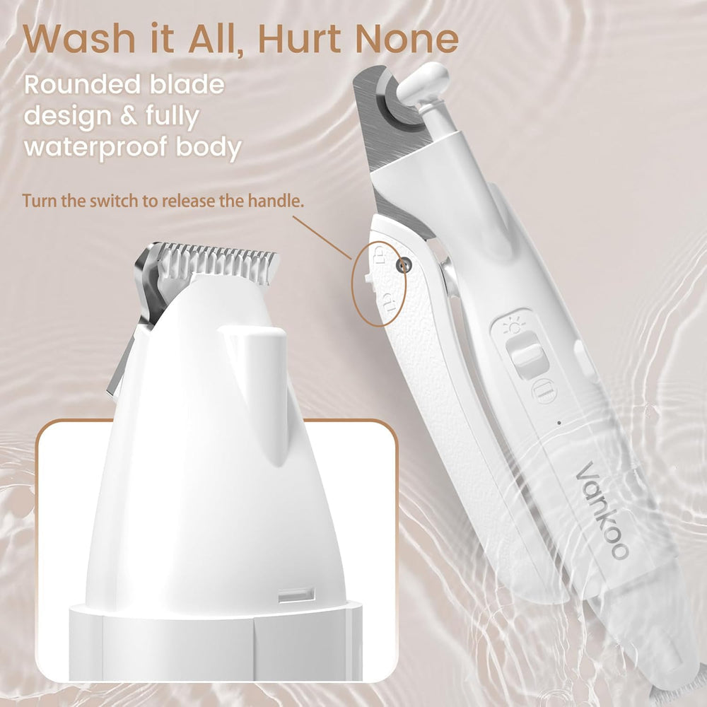Vankoo close-up shows precise nail cut with stainless steel blade.