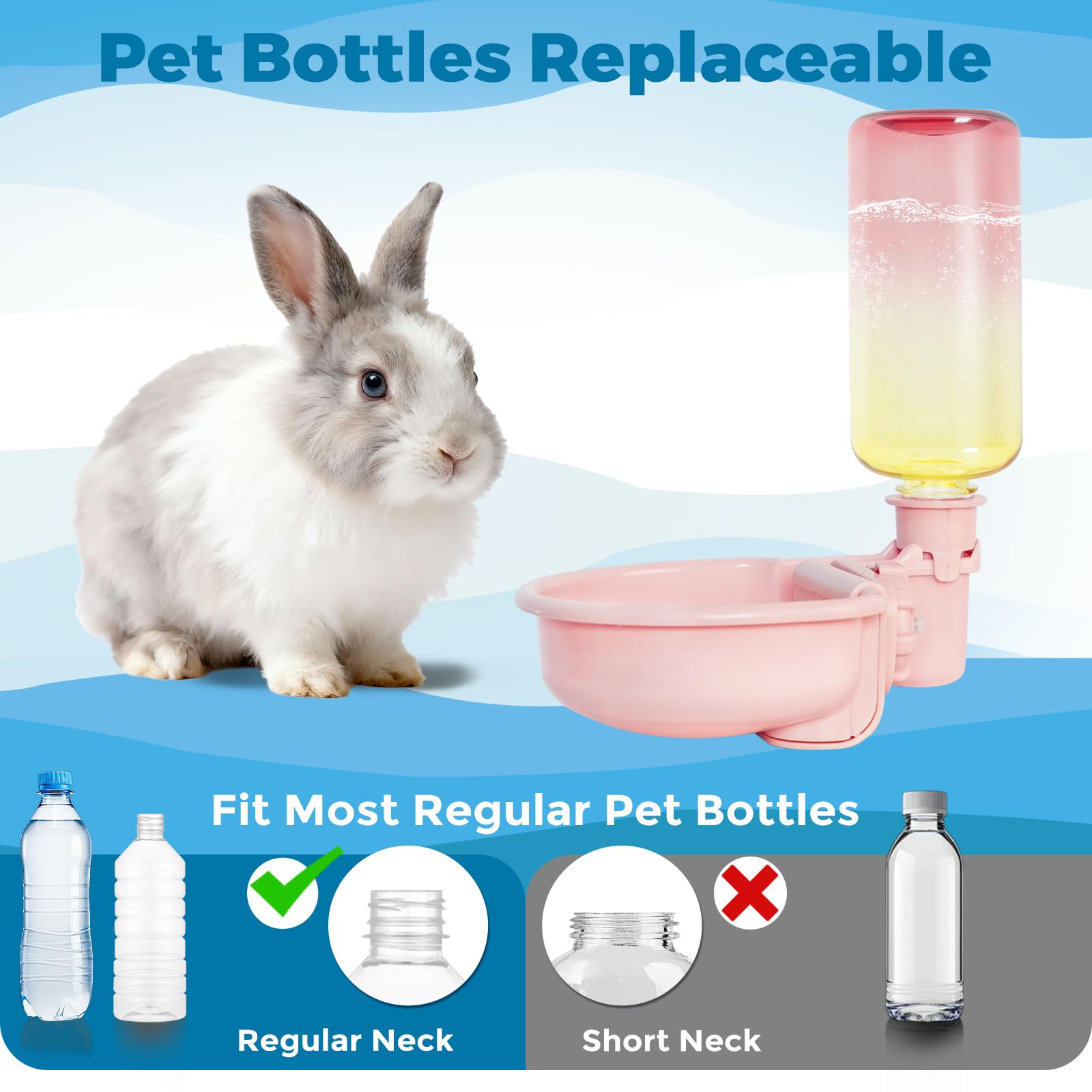 Vannon gravity-dispense bottle delivers water as your pet drinks.
